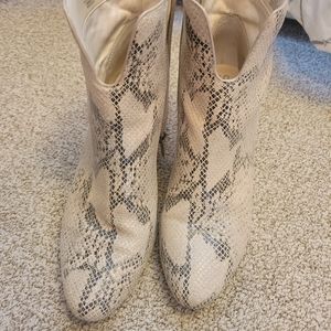 Sole Society Snakeskin Booties